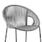 Armen Living Acapulco 26" Indoor Outdoor Steel Bar Stool with Gray Rope LCACBAGR26 - alternate 4